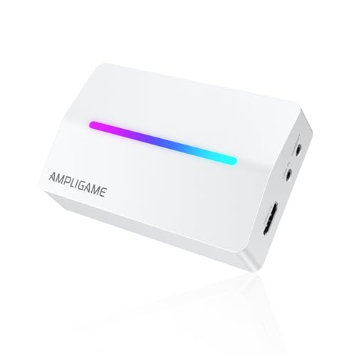 Fifine V3W HDMI Video Capture Card for Gaming, Streaming, Content Creation | 1080p 60fps capture, 4K 30fps HDMI output, Low latency, Vibrant RGB, 3.5mm audio input, for PS5, Switch, Xbox, Windows, macOS - color: White
