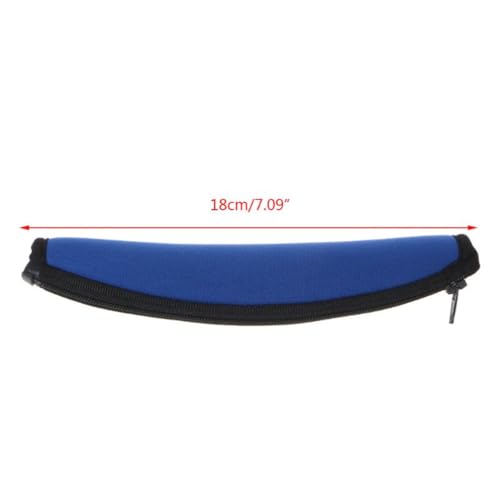 Headphones Headband Cover for QC15 QC2 QC35 QC25 Headset Headband Cushion Pads Bumper Cover Zipper Replacement (Blue) - color: blue