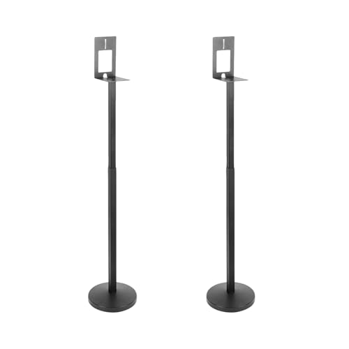 Speaker Floor Stands Pair for Samsung Rear Speakers 9500S/Q990F/930F, Height Adjustable (31.5" to 51") Audio Bracket with Cable Management, Black