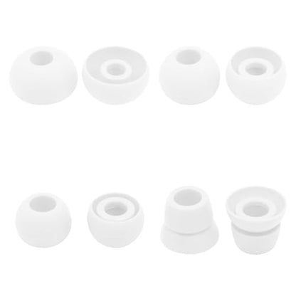 hopopwer Replacement Silicone Earbuds Tips for Powerbeats 3 Powerbeats 2, 4 Pairs Earbuds Silicone Ear Tips Set - Small, Medium, Large and Double Flange (White) - color: White without Pen