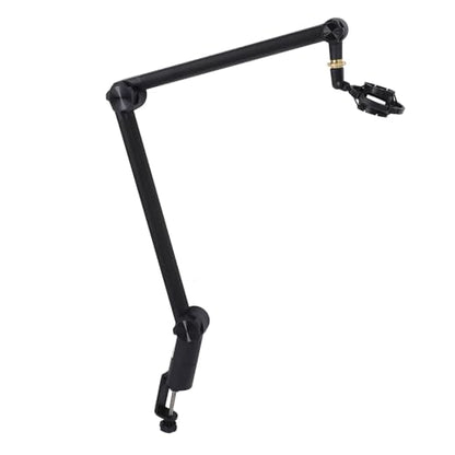 Zerone Adjustable Microphone Boom Arm Stand,Full 360 Degrees Rotation Mic Suspension Boom Arm Stand,Cable Management Channels, 3/8 to 5/8 Screw Adapter, Ideal for Podcast Streaming,
