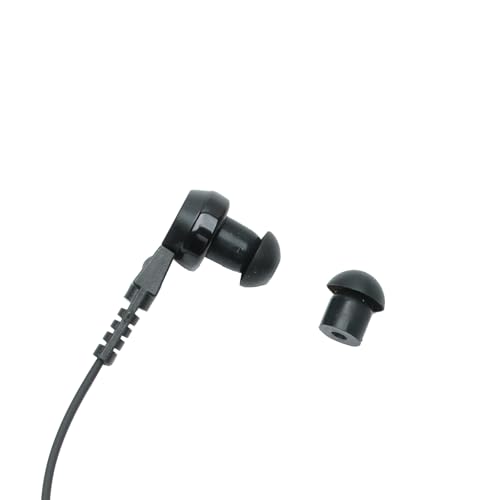 50Pcs Replacement Ear Tips Earbud Radio Black Silicone Mushroom | compatible with Motorola Baofeng Kenwood Midland Yaesu Cobra Icom HYT Acoustic Tube Earpiece 2 Way Raio - color: Black