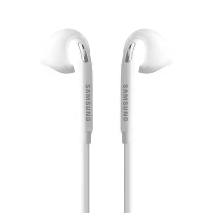 SAMSUNG (2 Pack) OEM Wired 3.5mm White Headset with Microphone, Volume Control, and Call Answer End Button [EO-EG920BW] for SAMSUNG Galaxy S6 Edge+ / S5, Galaxy Note 5/4 / Edge (Bulk Packaging)