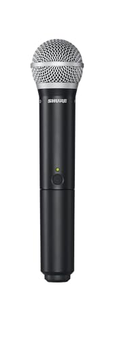 Shure BLX288/PG58 Dual Wireless Vocal System - H10 Band | 14-hour battery and 300 ft UHF range with two PG58 handheld vocal mics and dual-channel receiver for live vocals - style: H10 Band (542-572 MHz)