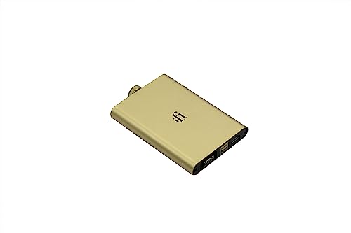 iFi Hip-dac2 Gold Edition - Portable Balanced DAC Headphone Amplifier for Android, iPhone with USB Input Only/Outputs: 3.5mm Unbalanced / 4.4mm Balanced – MQA Decoder - color: Gold