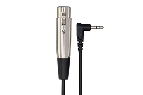 Hosa XVS-102F Camcorder Microphone Cable, XLR3F to Right-angle 3.5 mm TRS, 2 Feet - size: 2 Feet