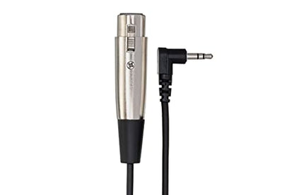 Hosa XVS-102F Camcorder Microphone Cable, XLR3F to Right-angle 3.5 mm TRS, 2 Feet - size: 2 Feet
