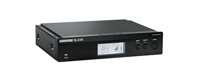 Shure BLX14R/B98 Rack-Mount Instrument Audio System H10 Band (542–572 MHz) – BLX4R Receiver, BLX1 Bodypack & BETA 98H/C Clip-On Mic for Brass, Woodwinds & Percussion, Up to 14 Hr Battery, 300 ft Range - style: Rack Mount