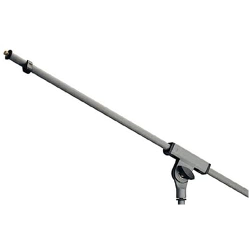 K&M Konig & Meyer 21060.500.87 Tripod Microphone Stand With Boom Arm | Clutch Height Adjustment | Soft-Touch Lock | Folding Leg Design | Zinc Die-Cast Base | German Made | Gray Powder Coated - color: Gray