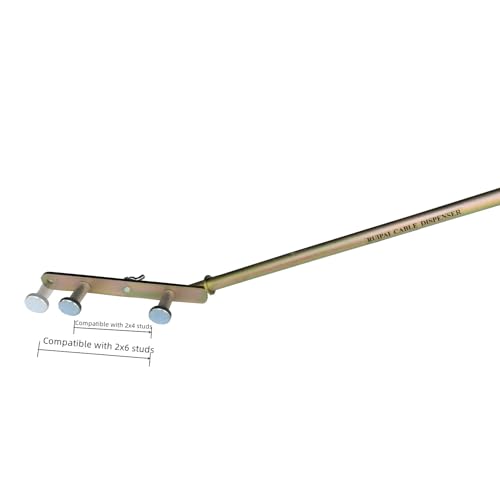 Heavy Duty Stud Mounted Wire Dispenser for Fast Load Dispensing of Wire Reels, Coils, and Cables, 300lb Capacity