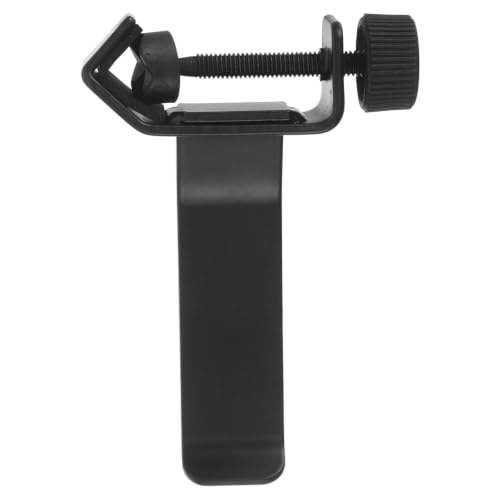Adjustable Clamp-on Headphone Mount for Mic and Music Stands, Sturdy Iron and Plastic Headphone Rack with Curved Cradle and Secure Installation, for Musicians and Students