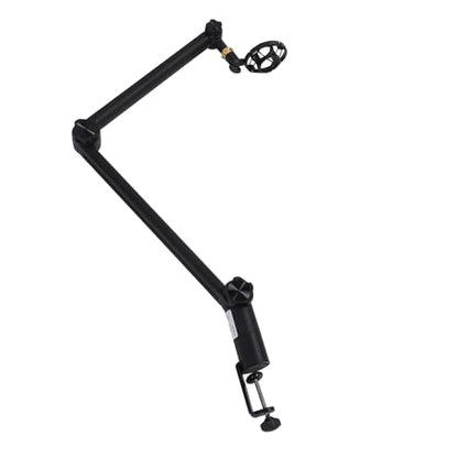 Zerone Adjustable Microphone Boom Arm Stand,Full 360 Degrees Rotation Mic Suspension Boom Arm Stand,Cable Management Channels, 3/8 to 5/8 Screw Adapter, Ideal for Podcast Streaming,