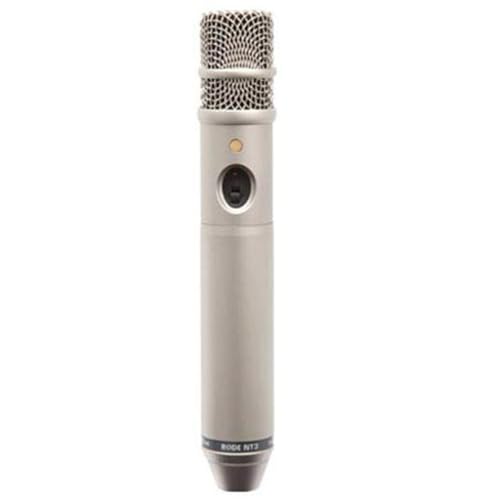 Rode NT3 Medium-Diaphragm Condenser Microphone | 3/4 inch condenser transducer with dual power and cardioid pattern for studio, location and instruments