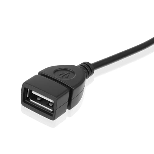 USB to AUX Audio Adapter, 3.5 mm Male AUX Audio Jack Plug to USB 2.0 Female Converter Adapter Cable Cord 9 Inch Length Black OTG Adapters Accessories for Car Playing Music with U-Disk
