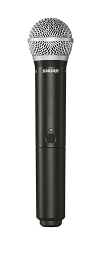 Shure BLX24/PG58 Wireless Vocal Microphone System - H9 Band | 14-hour battery and 300 ft UHF range with PG58 handheld vocal mic and single-channel receiver for live vocals - style: Full System