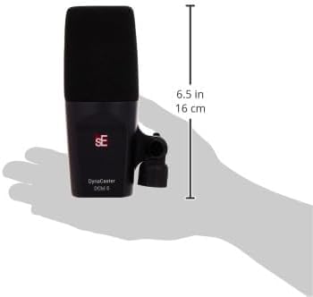 SE ELECTRONICS DynaCaster DCM6 XLR Dynamic Microphone with Built-in Preamp, Shockmount & Pop Filter - Front-Addressed Cardioid Dynamic Mic for Streaming - Voiceover, Broadcasting & Podcast Microphone
