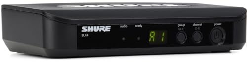 Shure BLX4 Wireless Receiver H10 Band (542–572 MHz) – Single-Channel BLX Series Receiver, QuickScan Frequency Selection, XLR & 1/4" Outputs, Up to 300 ft Range - style: Standard