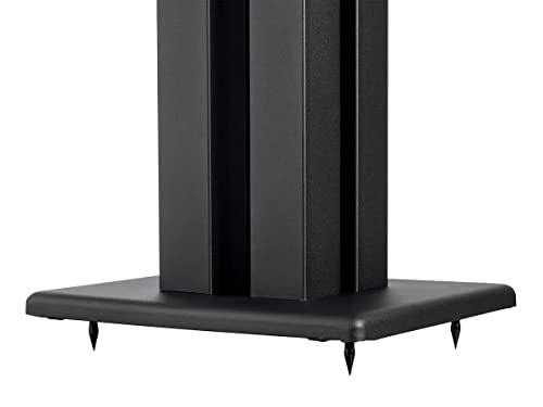 Monolith 18in Speaker Stand - 75lbs Max Weight, Scratch‑Resistant, Perfect for Center or Bookshelf Speakers, Black