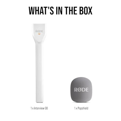 RØDE Interview GO Handheld Adaptor for RØDE Wireless Microphones (White) - color: White