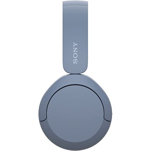 Sony WH-CH520 Best Wireless Bluetooth On-Ear Headphones with Microphone for Calls and Voice Control, Up to 50 Hours Battery Life with Quick Charge Function, Includes USB-C Charging Cable - Blue - color: Blue