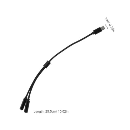 Veemoon USB C to Headphone and Microphone Adapter Dual Headphone Splitter for PC and Gaming Devices High-Fidelity Audio Output with Sound Sturdy Plastic and Metal Construction