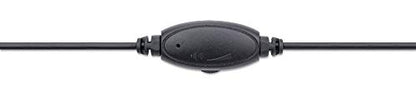 MANHATTAN USB Headset with Mic & 5 ft Cable - Cushion Mono/Single-Sided, On-Ear, in-line Volume Control, Adjustable Headband - for Desktop, Laptop, Computer, 179867 | Wired USB-A earpiece with flexible mic boom, plug-and-play setup, padded fit for calls,
