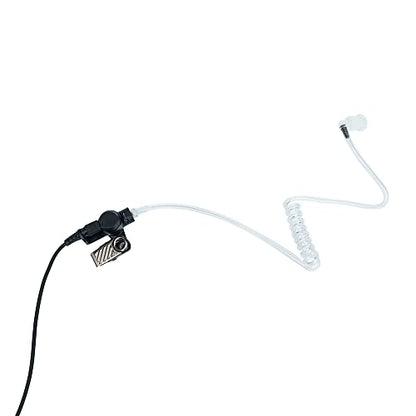 Tube Earpiece Compatible with Motorola Talkabout T260 T600 | 1-pin 2.5mm, acoustic tube, big PTT mic; Compatible with Motorola T100 T280 T460 T800 MR350R MH230R MS350R
