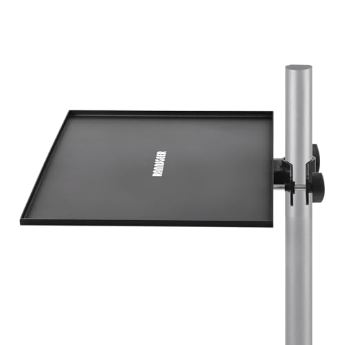 Heavy Duty Metal Square Tray, 15.8x15.8 | For Tripod Speaker Stand, For Mobile TV Stand - size: 15.8" x 15.8"