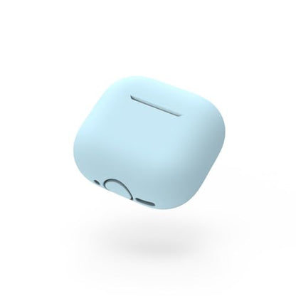 Thin Silicone Cover Effect Design Earbud Case Smooth Charging Silicone Protector for Earbuds Snug Case with Design - color: Blue