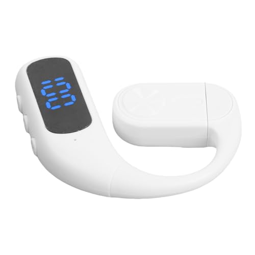 AMONIDA Bluetooth Headset, Single Ear Headset with Earhook Design, Noise Canceling Wireless Handsfree Earpiece for Trucker Driver Business (White) - color: White