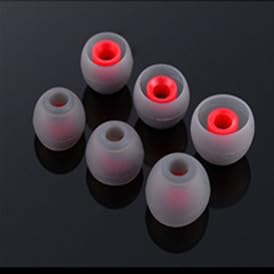 6 Pairs Silicone Ear Tips with 4.5-6.5mm Sound Holes, 3 Sizes L M S, Soft Replacement Earbud Tips for Noise Reduction, Universal Earbuds Ear Tips Set for in Ear Headphones Daily Use
