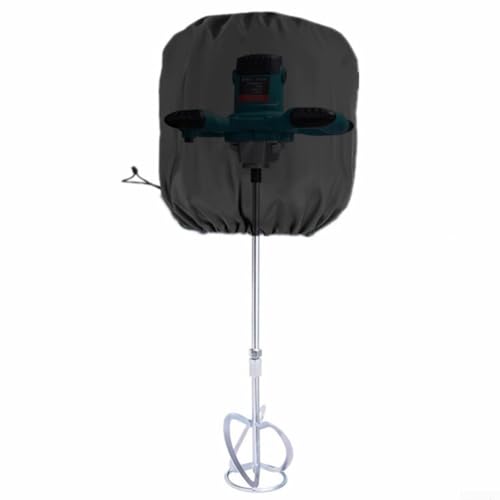 210D Oxford Cloth Hand-Held Mud Mixer Cover, Waterproof Dust Protection Case for Electric Cement Mixers, 44x36cm Black Storage Bag