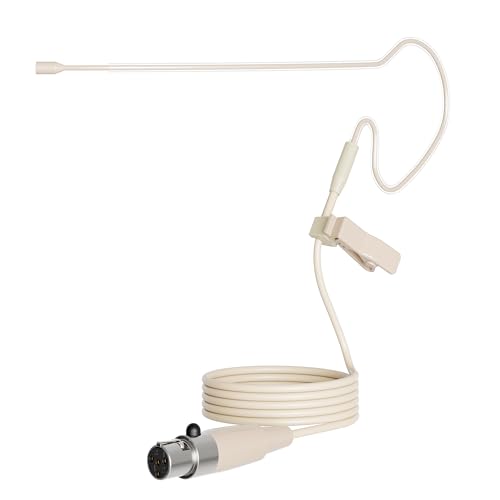 J K Pro Headset Headworn Single Earhook Microphone MIC-J S90 Compatible with Shure Wireless Transmitter