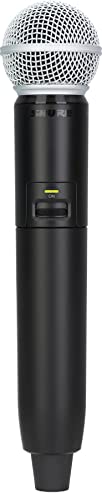 Shure GLXD2+/SM58 Handheld Transmitter with SM58 Vocal Mic Capsule - for use with GLX-D+ Dual Band Digital Wireless Microphone Systems, Receiver Sold Separately (GLXD2+/SM58=-Z3) | Dual Band Technology with SM58 capsule and SB904 battery for vocals, perfo