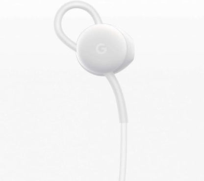 Google Earbuds Wired Headset USB-C, Comfortable Fit, Inline Controls, Compatible with Type-C Phones - White (Retail) - style: RETAIL