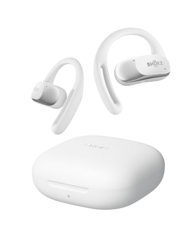 SHOKZ OpenFit Air - Open-Ear Headphones, True Wireless Earbuds, Water Resistant, Secure Earhooks for Daily Use, White - color: White