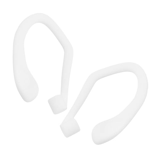 HOMSFOU 1pair Silicone Ear Hooks for Earbuds Slip Design for Running and Gym Comfortable Retention Compatible
