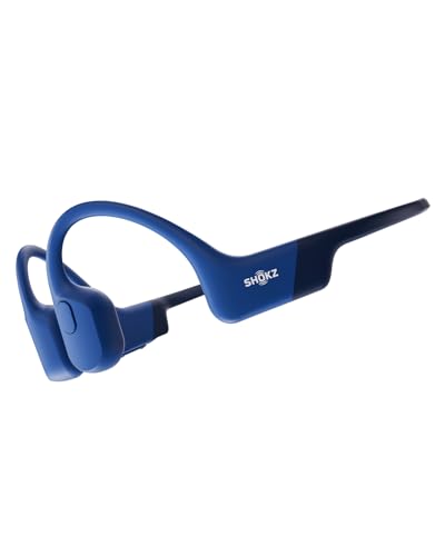 SHOKZ OpenRun (AfterShokz Aeropex) - Open-Ear Bluetooth Bone Conduction Sport Headphones - Sweat Resistant Wireless Earphones for Workouts and Running - Built-in Mic, with Headband | Bundle with Sweat Headband；Open ear comfort; Lightweight & Secure fit; I
