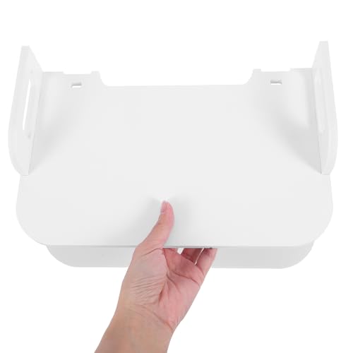 Wall Mounted Projector Bracket and Router Shelf, White Plastic