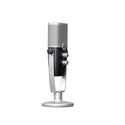 AKG Pro Audio Ara Professional USB-C Condenser Microphone, Dual Pattern Audio Capture Modes for Podcasting, Video Blogging, Gaming and Streaming, Blue & Silver | Dual-pattern USB condenser microphone with 24-bit/96kHz audio for podcasting, gaming and musi