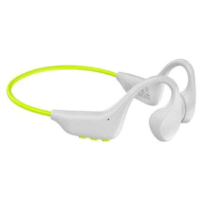 Open Ear Bone Conduction Swimming Headphones, IPX8 Waterproof, 16GB Memory, Bluetooth 5.4, AI Call Noise Reduction, Magnetic Fast Charge, 8.5H Playtime for Swim Run Bike-White&Green - color: white&green