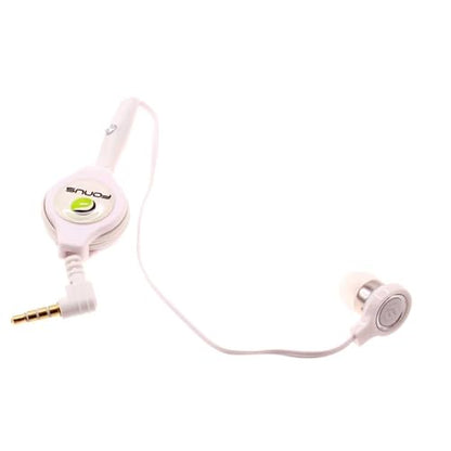 Retractable Mono Earphone Headphone 3.5mm w Mic Compatible with Cricket Magic 5G/Innovate E 5G/Dream 5G, Headset Handsfree Earbud Earpiece Microphone