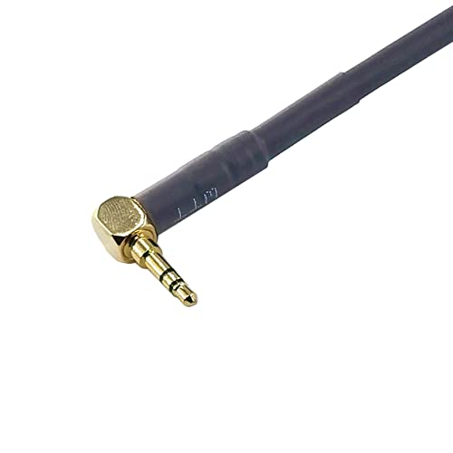 WJSTN Right Angle 3.5mm (1/8 Inch) TRS to XLR Male Stereo Audio Cable, 6in Balanced Audio Cord for Mic, Camera, Mixer
