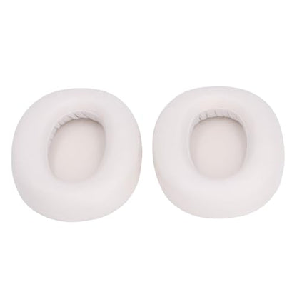 Replacement Earpads, Headphone Ear Cushions, Noise Isolating Memory Foam Soft Protein Leather Headset Ear Pads, 2 Pairs, (White) - color: White