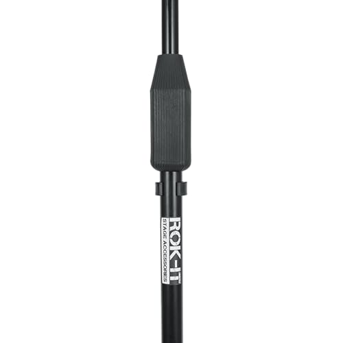 Gator Frameworks Rok-It Series Standard Fixed Boom Arm Microphone Stand with Height Adjustable Tripod Base, 40" to 67" (RI-MICTP-FBM)