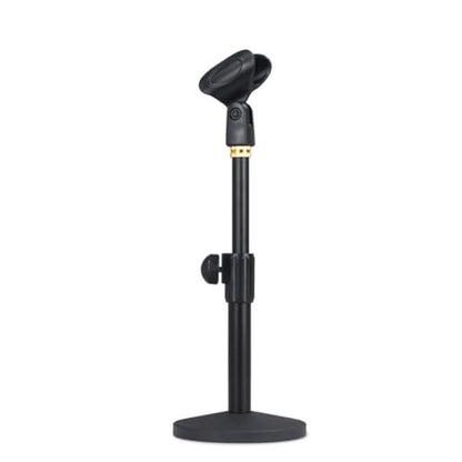 Audio-Technica AT2035 Cardioid Condenser Microphone for Content Creators, Streamers, Podcasters and Musicians Bundled with XLR Cable + Pop Filter + Desktop Mic Stand (4 Items) - style: w/ Desktop Mic Stand