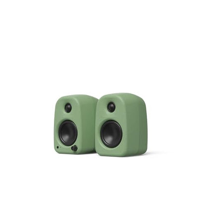 Kanto UKI 100 W Active Desktop Computer Speakers with Bluetooth and USB-C | Intelligent Sub Integration | Headphone Out | Pair | Sage - color: Sage