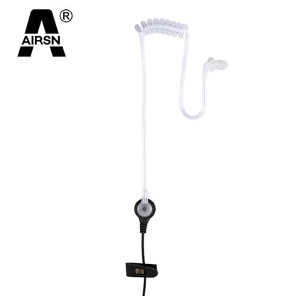A Earpiece Headset with PTT/VOX for Midland GXT1000VP4 GXT1050VP4 LXT500VP3 Walkie Talkies/Two Way Radio Transparent Acoustic Tube (Pack of 2)
