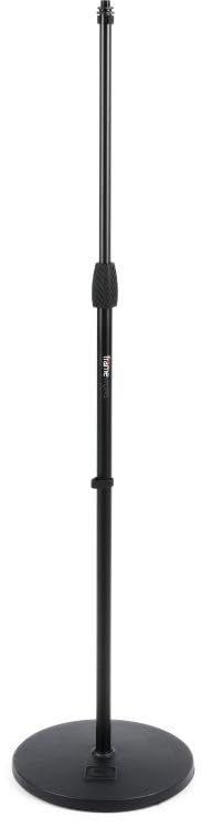 Gator Frameworks Microphone Stand with 12" Weighted Base and Soft Grip Twist Clutch Height Adjustment, (GFW-MIC-1200) - style: 12" Weighted Base