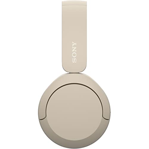 Sony WH-CH520 Best Wireless Bluetooth On-Ear Headphones with Microphone for Calls and Voice Control, Up to 50 Hours Battery Life with Quick Charge Function, Includes USB-C Charging Cable - Beige - color: Beige